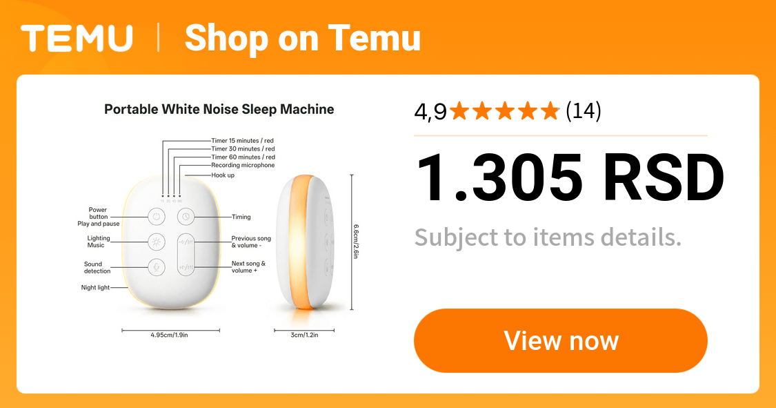 Aparat za beli šum i noćno svetlo